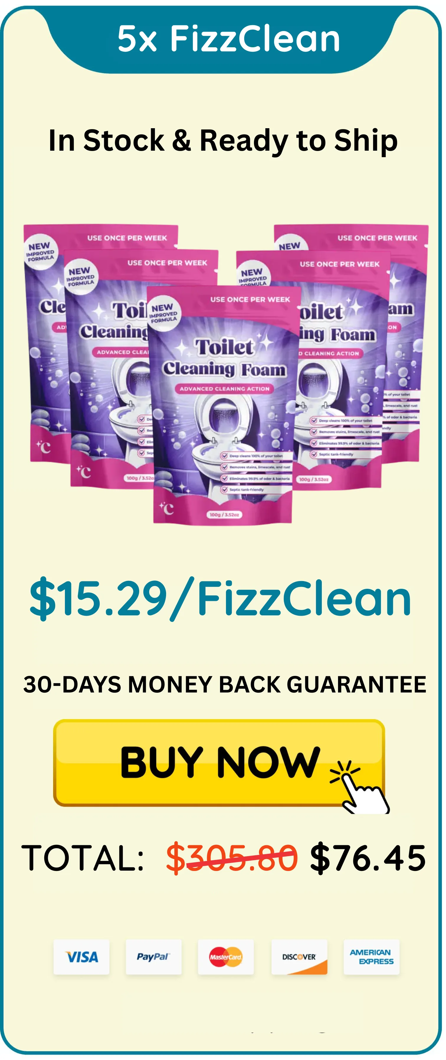 fizzclean toilet cleaner package 5